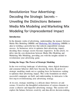 Revolutionize Your Advertising: Decoding the Strategic Secrets – Unveiling the D