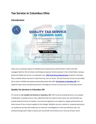 Tax Service in Columbus Ohio