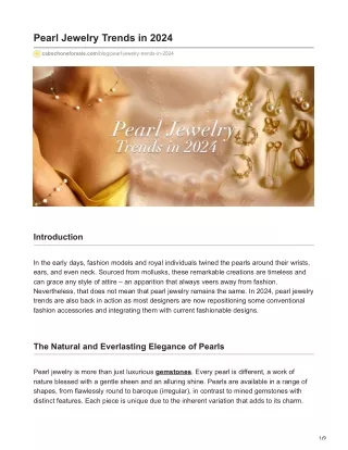 cabochonsforsale.com-Pearl Jewelry Trends in 2024