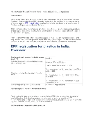 Plastic Waste Registration in India - Fees, documents, and process