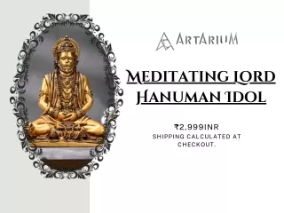 Buy Meditating Lord Hanuman Idol Online In India – theartarium