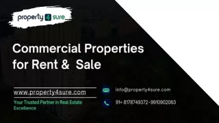 Elevate Your Business with Prime Commercial Properties for Sale | Property4sure