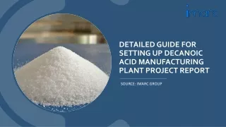 Decanoic Acid Manufacturing Plant Project Report 2024: Cost and Revenue