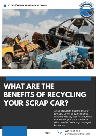 What Are the Benefits of Recycling Your Scrap Car?