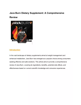 Java Burn Dietary Supplement-1