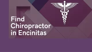 Find Chiropractor in Encinitas