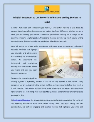 Why it’s Important to Use Professional Resume Writing Services in India?