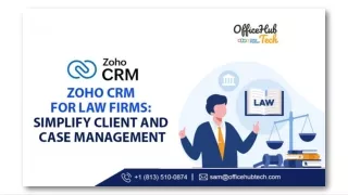 Zoho CRM for Law Firms Simplify Client and Case Management