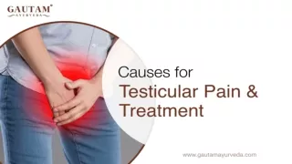 Testicular Pain Treatment