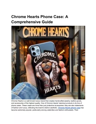 Chrome Hearts Phone Case_ A Comprehensive Guide