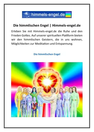 Die himmlischen Engel Himmels-engel.de