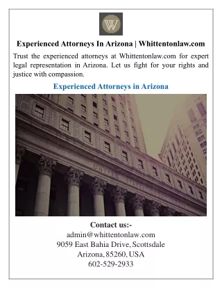 Experienced Attorneys In Arizona  Whittentonlaw