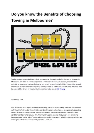 CEO Towing