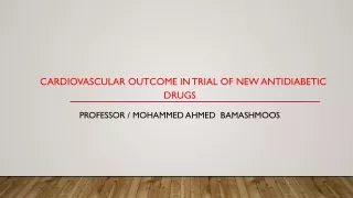 cardiovascular outcome in trial of new antidiabetic drugs