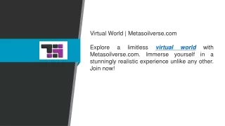 Virtual World  Metasoilverse.com