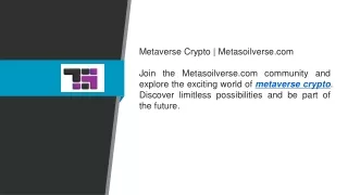 Metaverse Crypto Metasoilverse.com