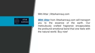 Mitti Attar Attarkannauj.com