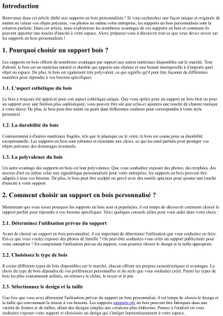 Supports en Bois Personnalisés: Offrez-vous l'Unicité!