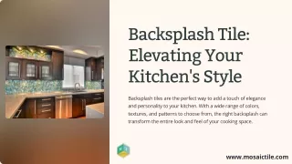 Transform Your Kitchen with Mosaic Tile Backsplash Tile