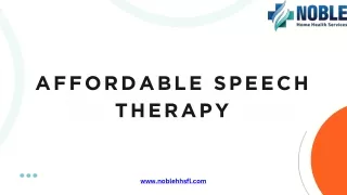 Get Affordable Speech Therapy for Speech and Language Disorders