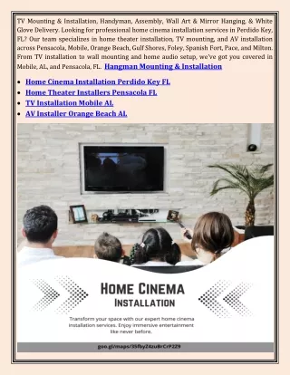 TV Installation Mobile AL