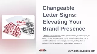 Changeable Letter Signs by Signs Plus Signs: The Ultimate Advertising Tool