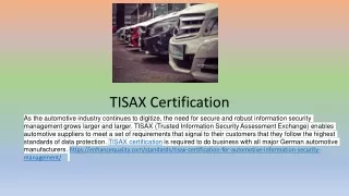 TISAX Certificate