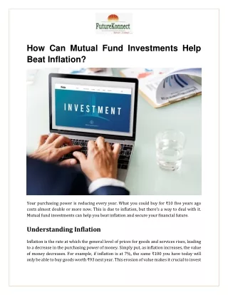 How Can Mutual Fund Investments Help Beat Inflation