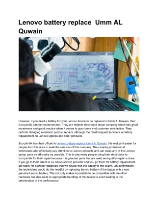 Lenovo battery replace  Umm AL Quwain