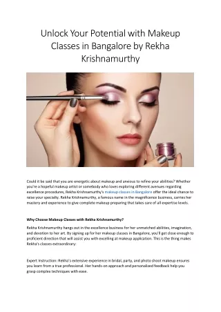 Makeup Classes in Bangalore