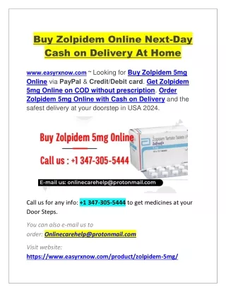 Buy Zolpidem 5mg Online Next-Day Cash on Delivery At Home
