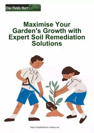 Maximise Your Garden's Growth with Expert Soil Remediation Solutions