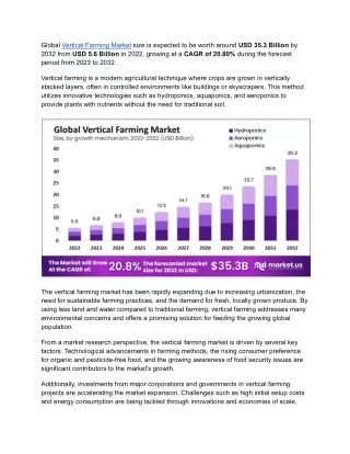 Vertical Farming Market Trends Reflect Environmental Consciousness