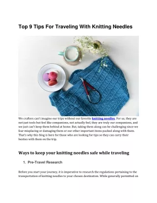 Top 9 Tips For Traveling With Knitting Needles