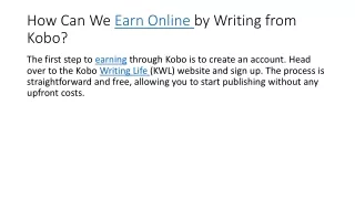 Strong Procedures for Acquiring Money with Kobo Autonomously distributing