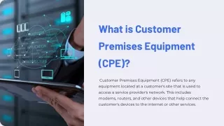 Customer Premises Equipment Definition