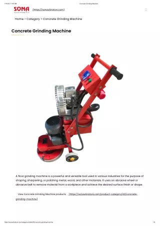 Floor Grinding Machine at Latest Price | Concrete Grinder