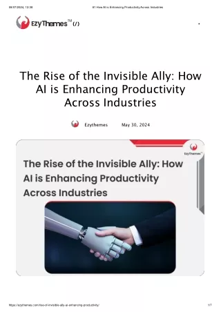 #1 How AI is Enhancing Productivity Across Industries