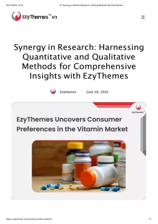 #1 Synergy in Market Research_ Utilizing Methods with EzyThemes
