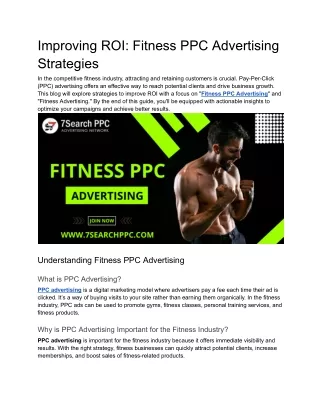 Improving ROI_ Fitness PPC Advertising Strategies