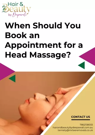 When Should You Book an Appointment for a Head Massage