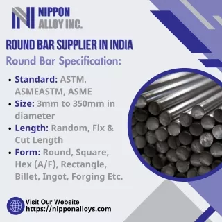 Round Bars | Alloy Round Bar | Inconel Round Bar| Monel Round Bar