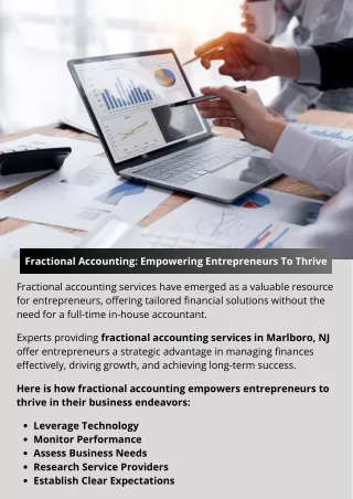 Fractional Accounting: Empowering Entrepreneurs To Thrive