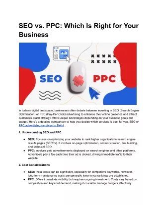 SEO vs. PPC: Which Is Right for Your Business
