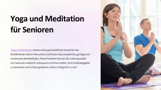 Yoga und Meditation fur Senioren