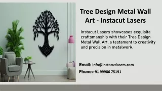 Tree Design Metal Wall Art  - Instacut Lasers