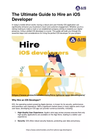 How to Hire an iOS Developer: Essential Tips and Strategies