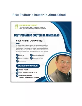 Best Pediatric Doctor In Ahmedabad