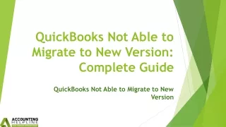 What to do if my QuickBooks Not Able to Migrate to New Version?