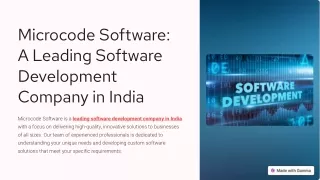 Microcode Software- A Leading Software Development Company in India